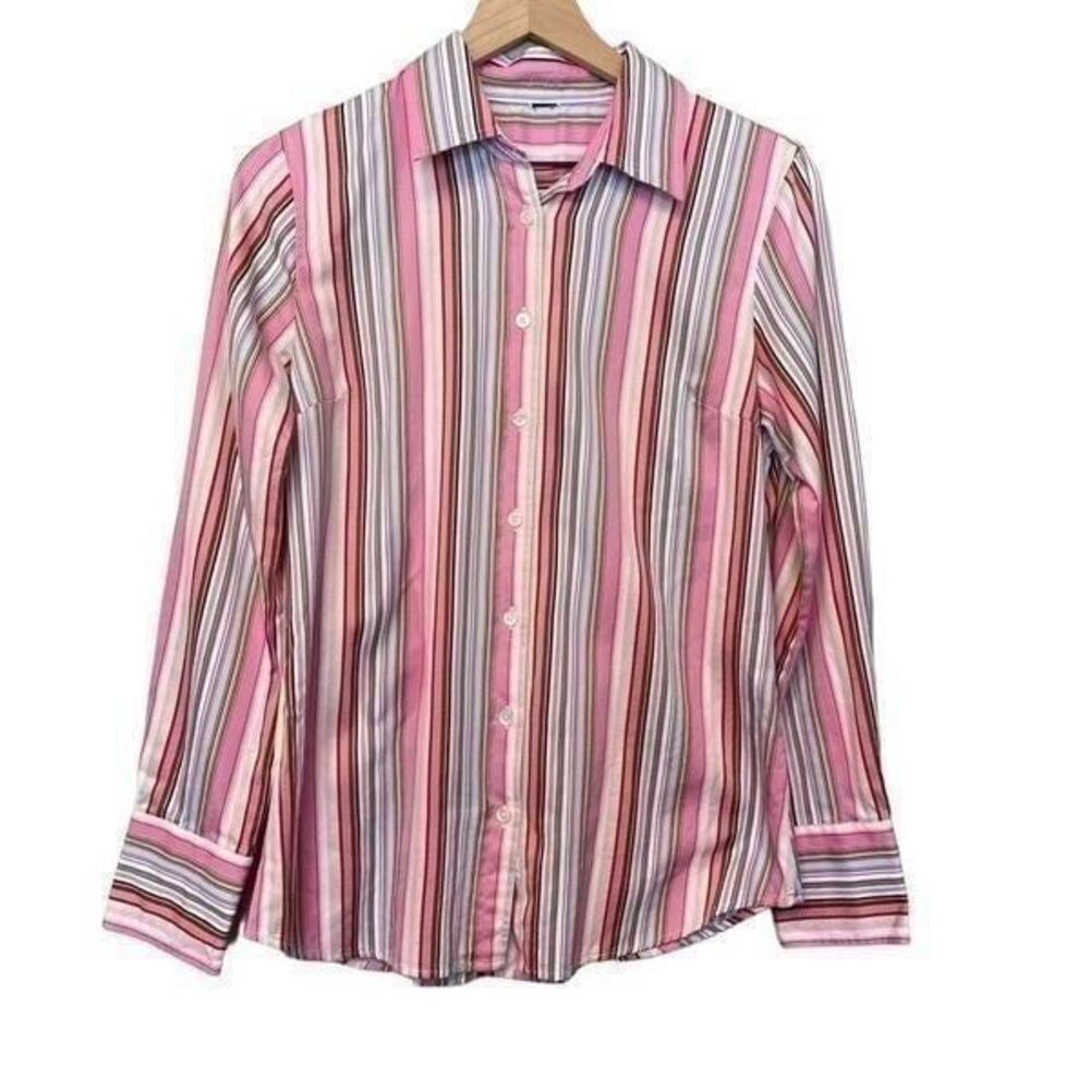 J. Crew Medium Striped Button Down Collared Dress Shirt